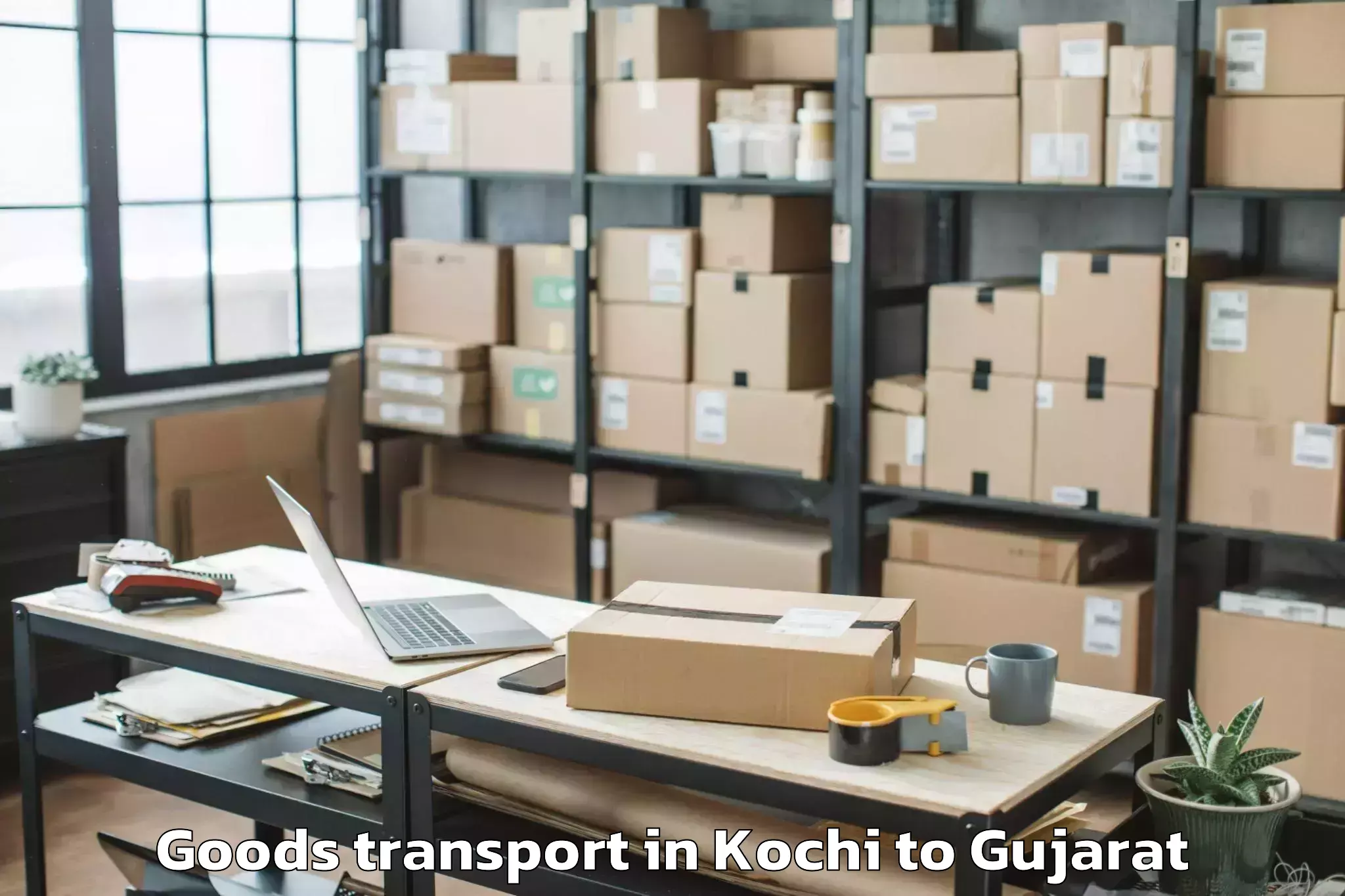 Professional Kochi to Visavadar Goods Transport